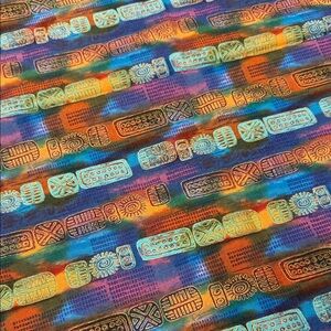 Colorful Geometric Patterned Fabric